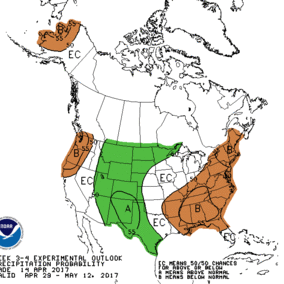 US map of precipitation probability