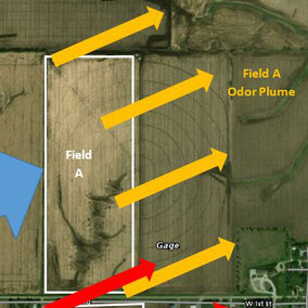 Odor plumes from land application of manure