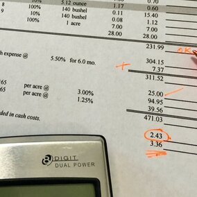 calculator and budget sheet