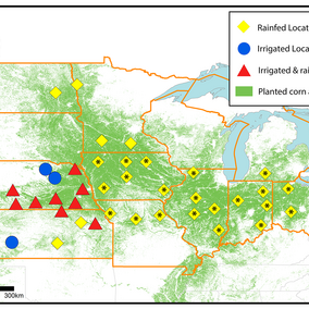 Locations of 2017 Yield Forecasting Center sites