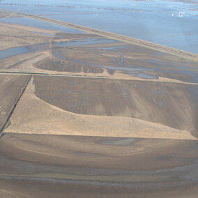 After flood waters recede, fields and farms have been left with layers of loose cornstalk debris that needs to be deposed of.
