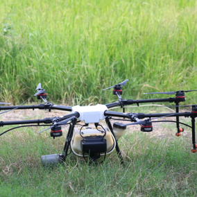 Drone sitting on ground