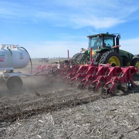 fertilizer applicator in the field