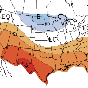 US temperature outlook