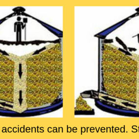 Grain bin safety infographic