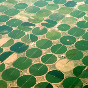 Aerial irrigation circles