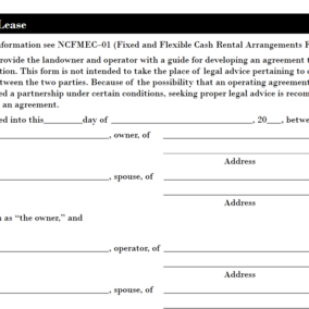 Sample ag land lease