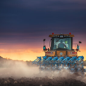 Tractor planting field