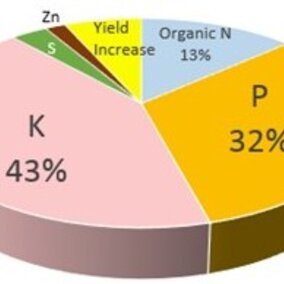 Pie chart showing the value of manure