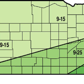 Recommended planting/seeding dates for winter wheat in Nebraska