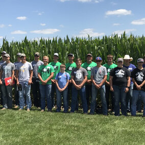 Seven teams of youth, shown here, participated in the 6th Annual Crop Scouting Competition. The top two teams, Colfax County 4-H and Kornhusker Kids 4-H Club Team #1, will represent Nebraska at the Regional program in Iowa on August. 26. (Photos by Brandy VanDeWalle