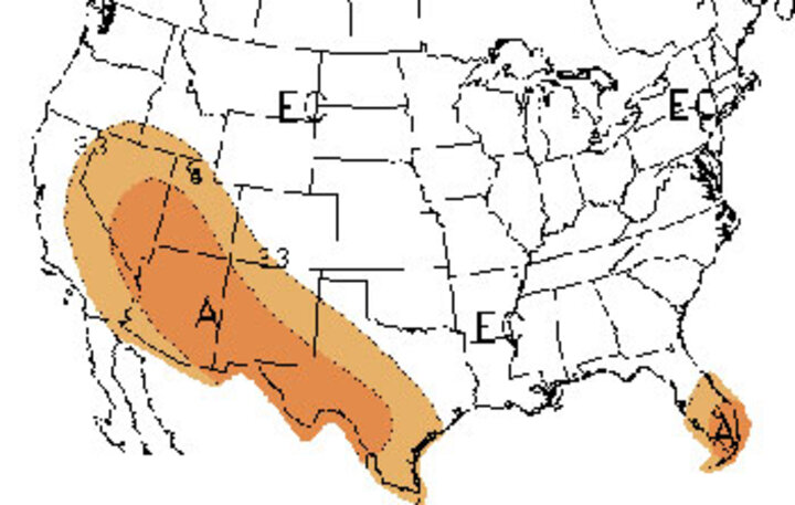 30-day temperature forecast