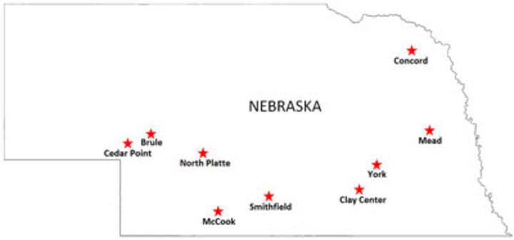 Map of trial sites