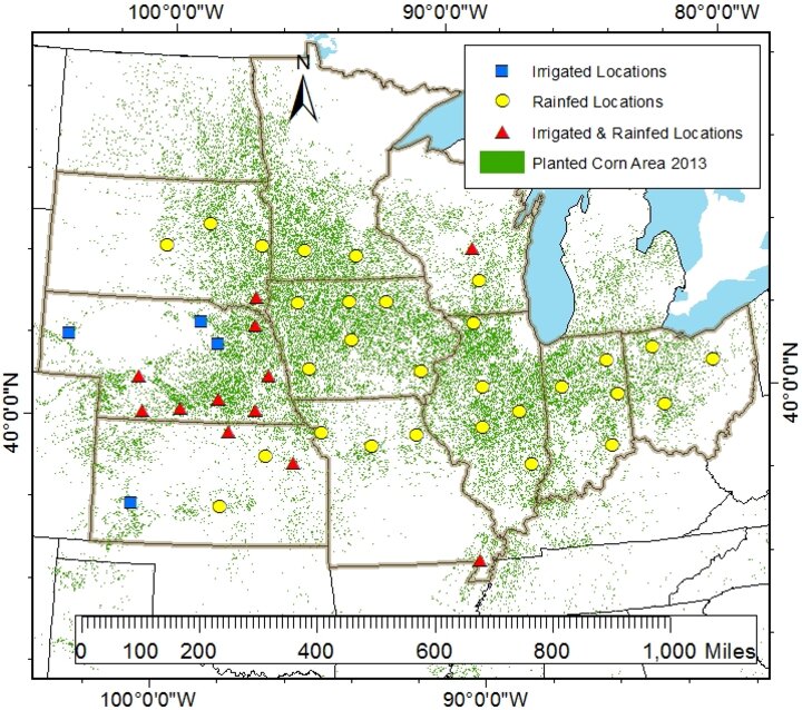 Map of 2015 modeling sites