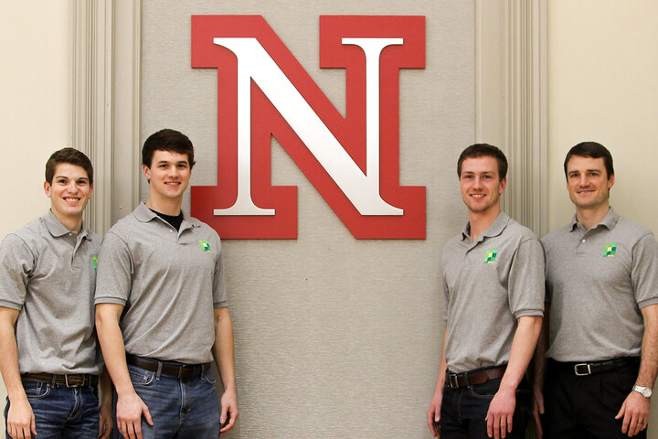 Three UNL students and their advisor developed FarmAfield