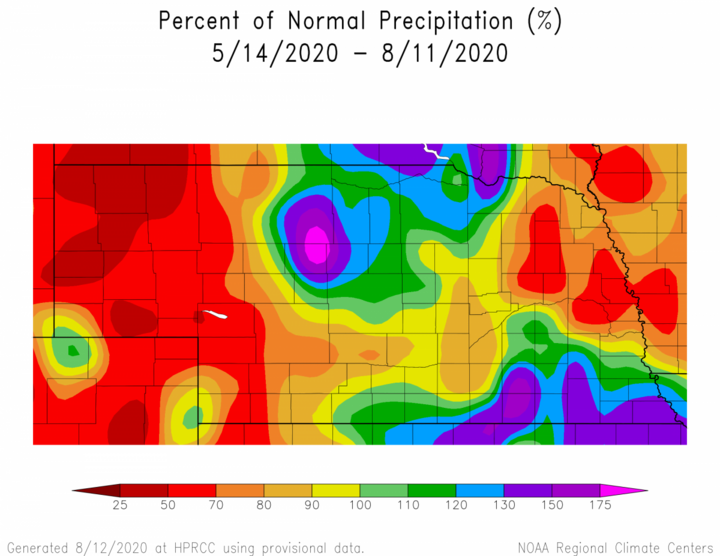 Current U.S. Drought Monitor Depiction for Nebraska