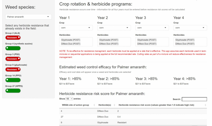 results when adding additional herbicide. Links to larger image.