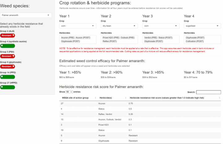 app results from a comprehensive weed management program. Links to larger image.