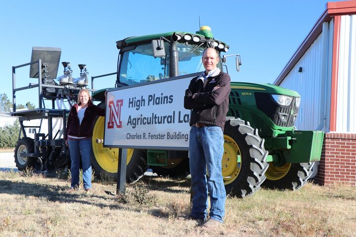 Extension educators with new planter