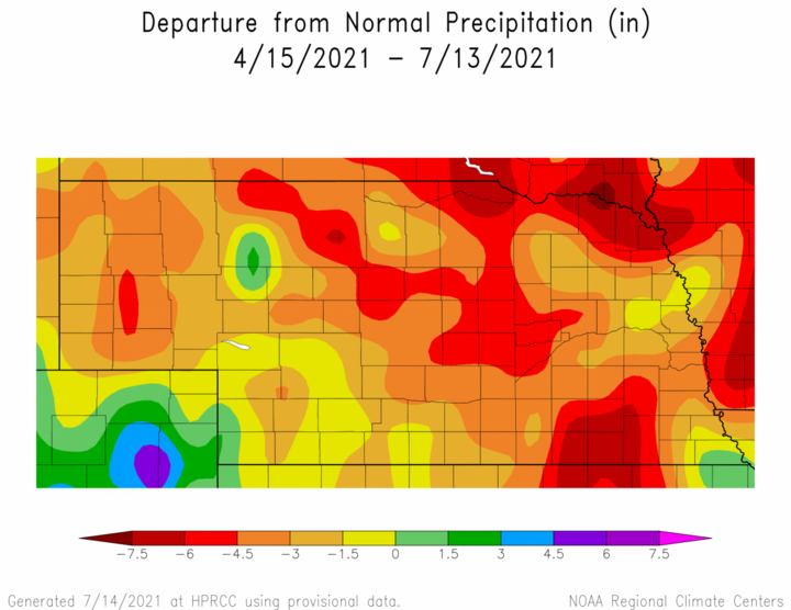 Departure from Normal Precipitation