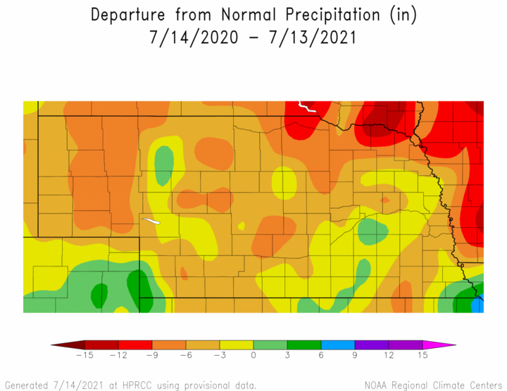 Departure from Normal Precipitation