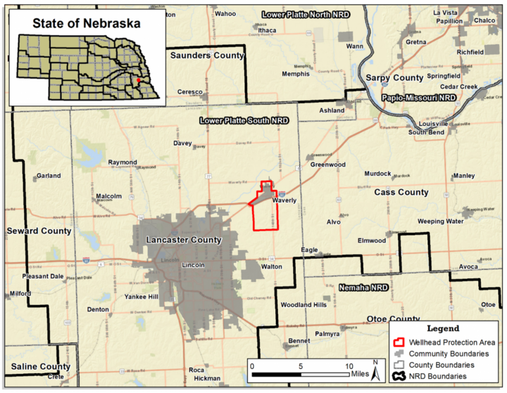 Waverly wellhead protection area map