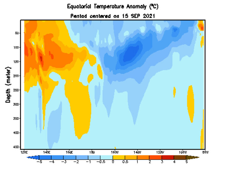 Temperature anomaly map