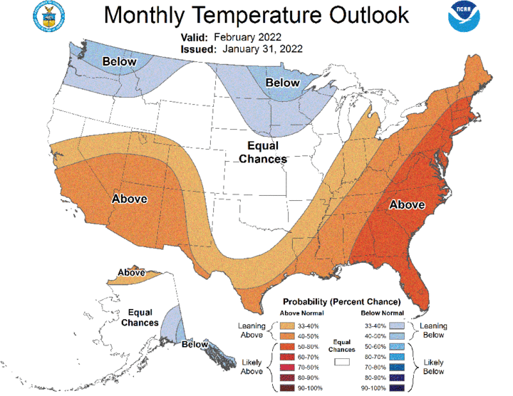 February temp outlook