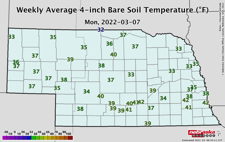 Soil temp map