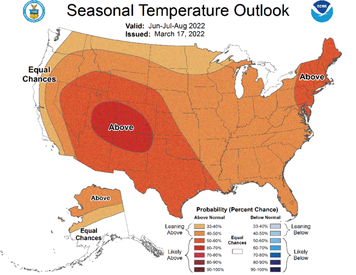 July-September temp outlook map