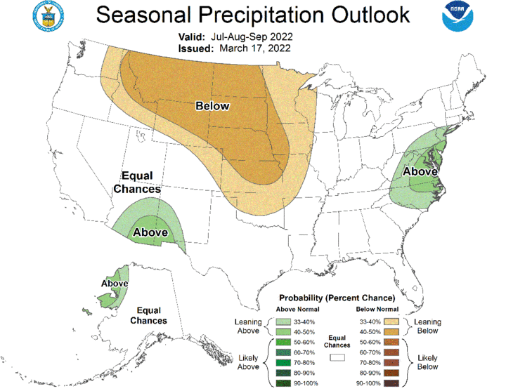 July-September precip outlook map