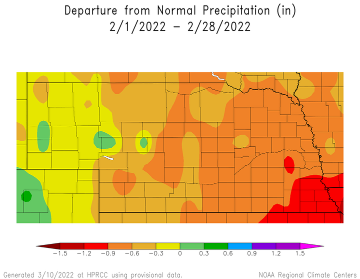 February precipitation anomalies