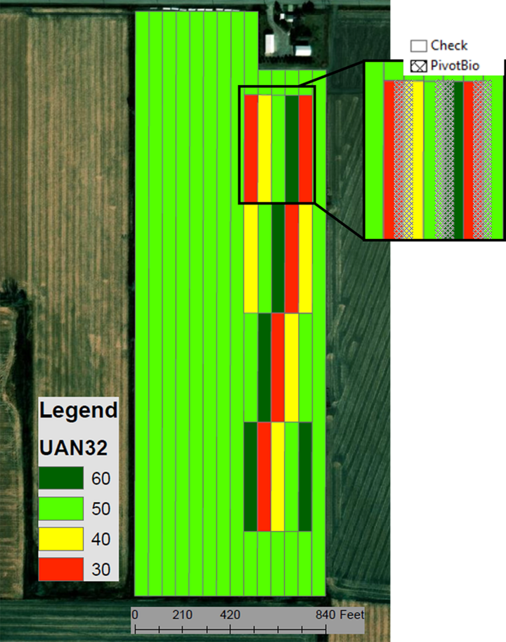 On-farm research trial layout