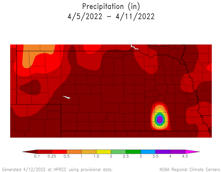 April precipitation map