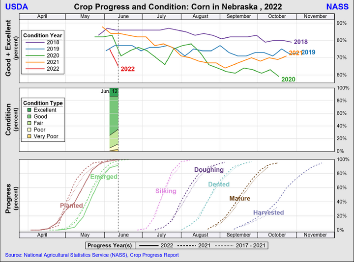 Nebraska corn progress 2022