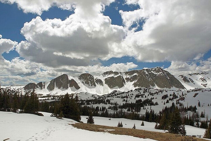 Snow pack in mountains