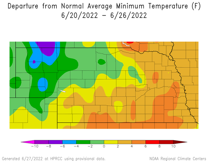 Average temp anomalies map