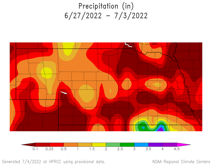 Precip map June to July