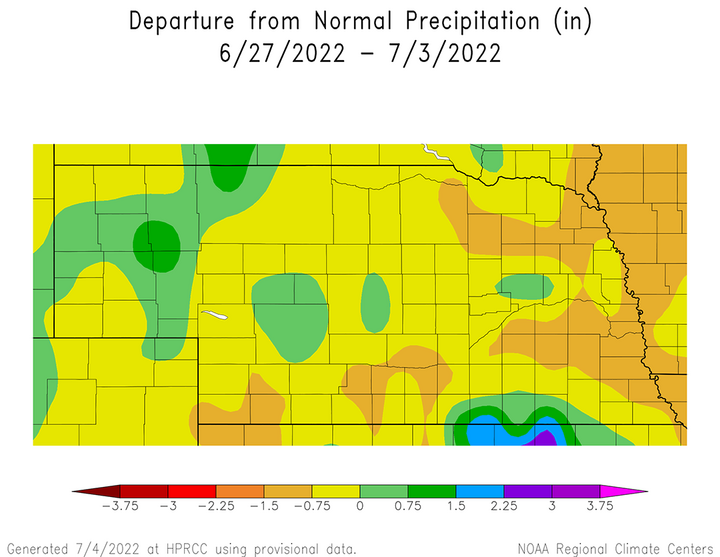 Precip anomalies map