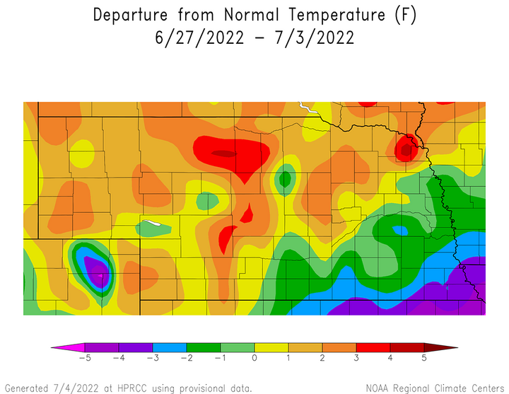 Temp anomalies map