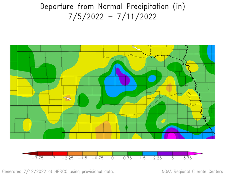 Abnormal precip map