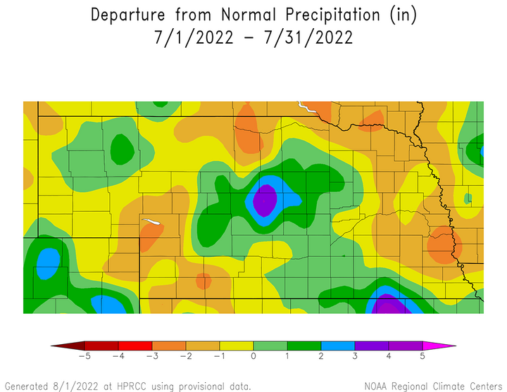 Precipitation anomalies in July