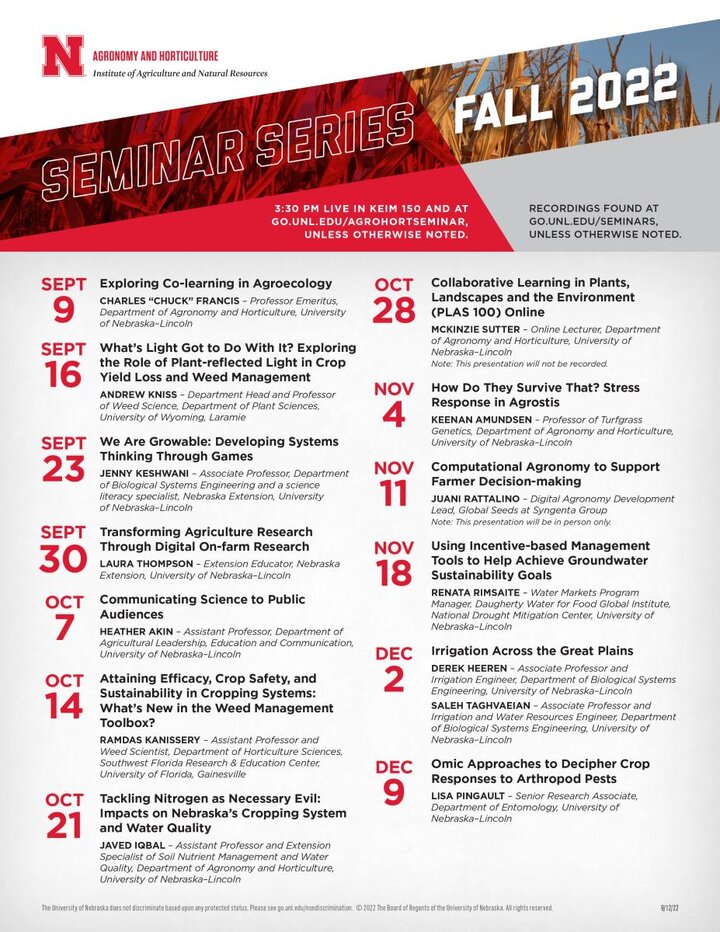 Seminar Series brochure