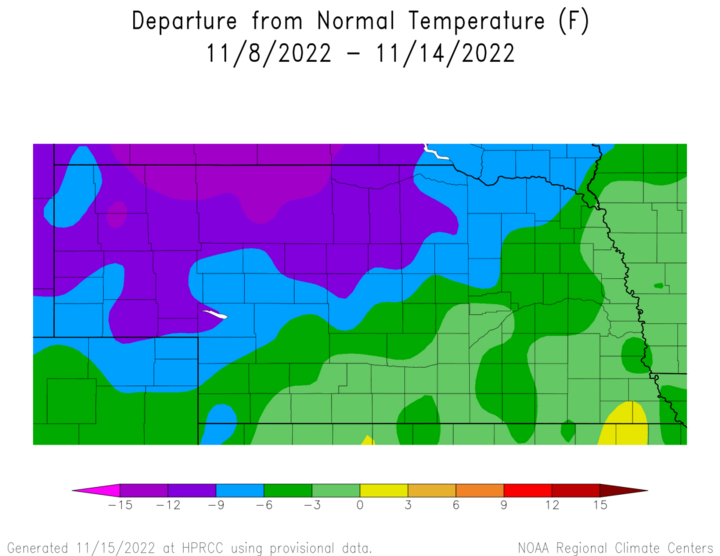 Average temperature anomalies