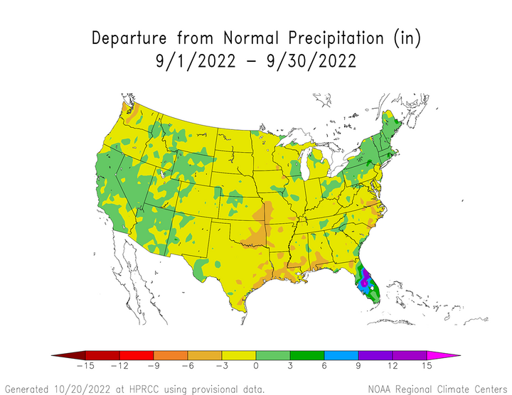 September precipitation