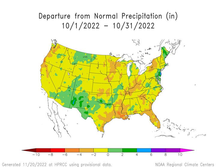 October precipitation