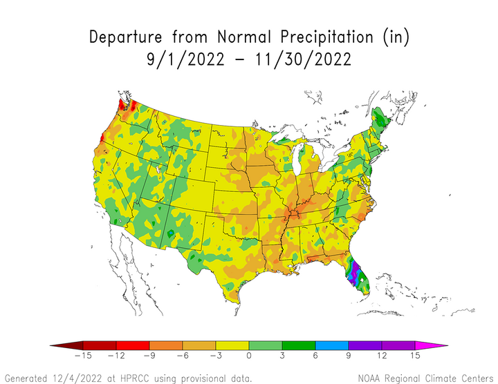 September-November precipitation