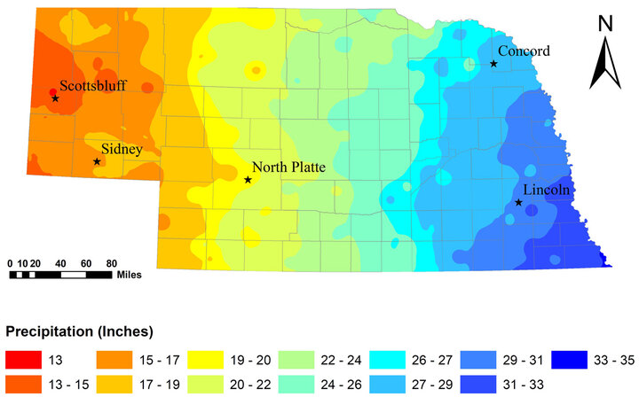 Cover crop variety trial site map