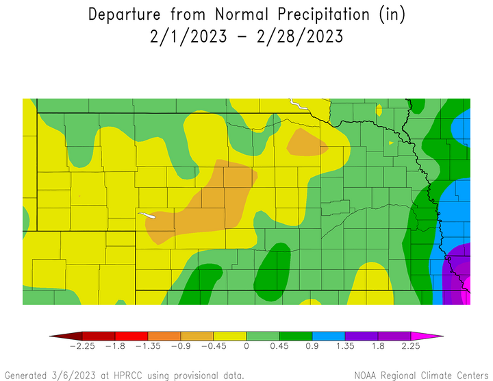 February precip anomalies