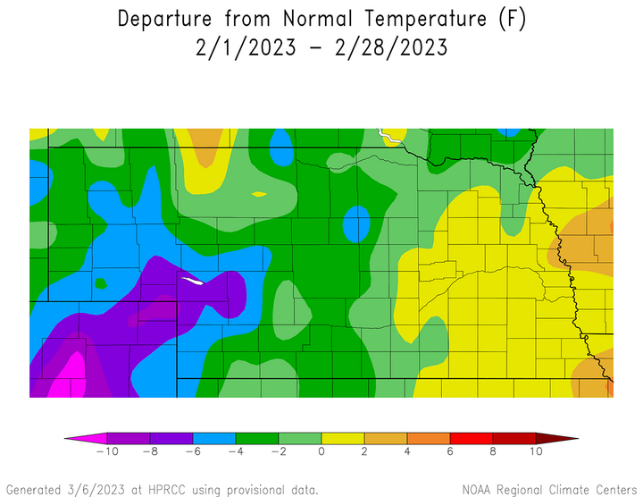 February temp anomalies